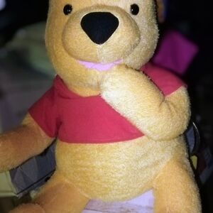 Winnie the Pooh Plush Toy - Yellow and Red